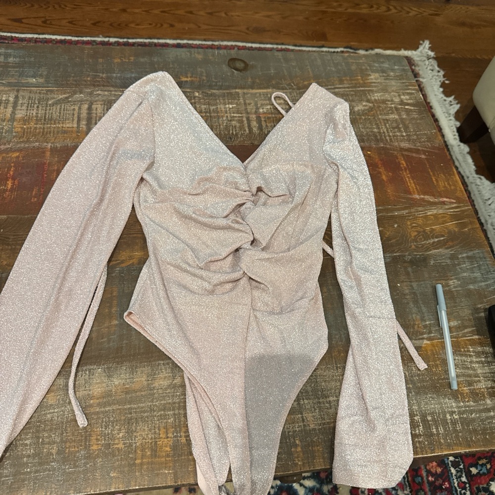 Forever 21 Pink Ruched Bodysuit